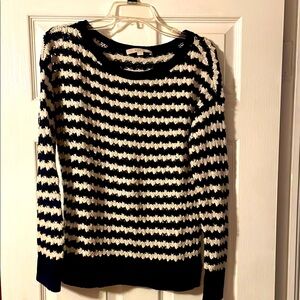 Striped Navy and White Sweater